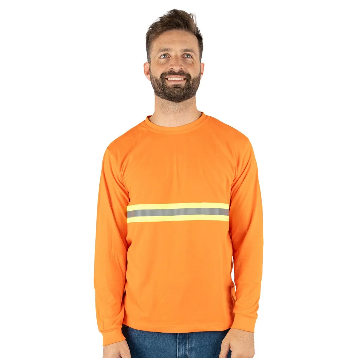 Remera Clásica de Color con Reflectivo Manga Larga · AE