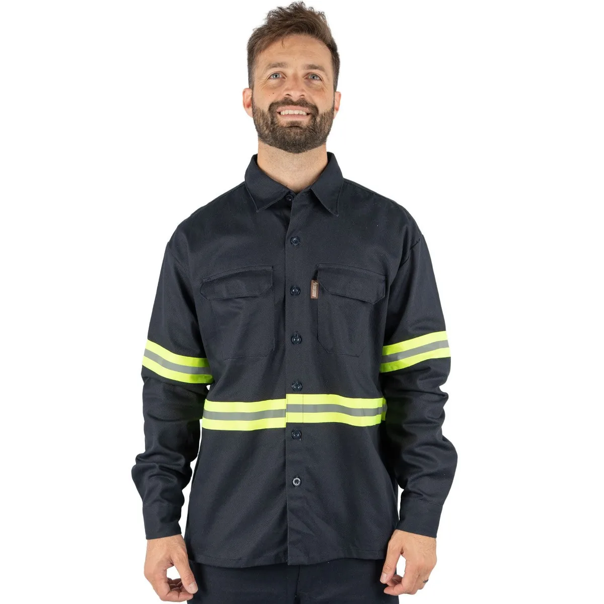 Camisa de Trabajo Manga Larga con Reflectivo · AE